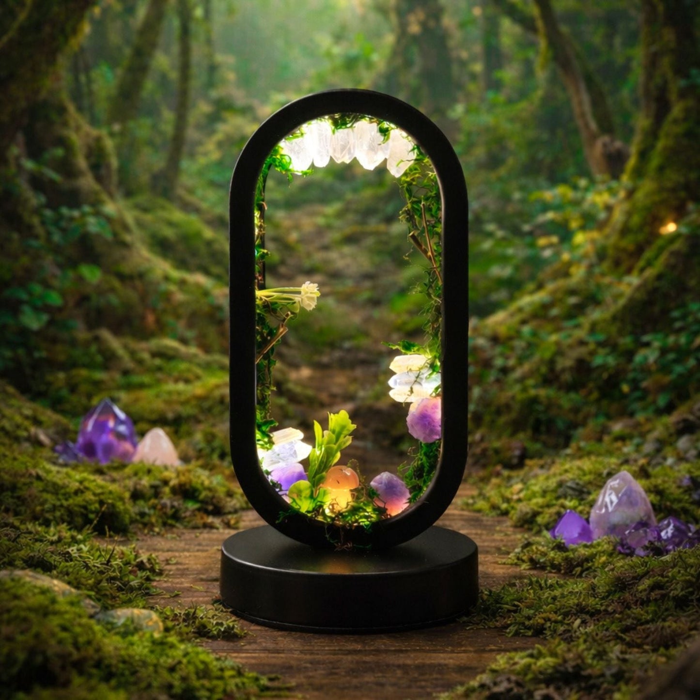 ZenCrystal – Čarovná Minerálna Lesná Lampa