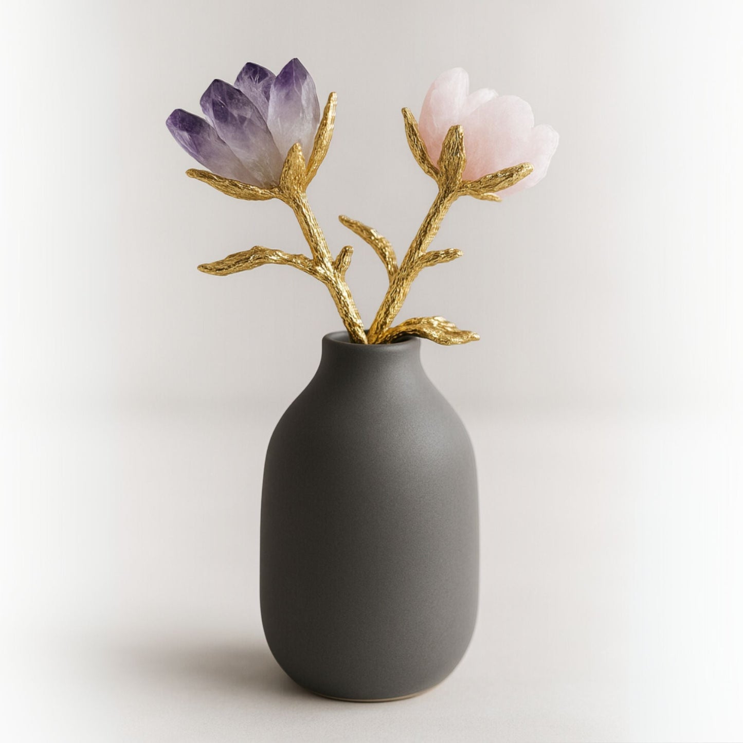 Ruženínová a ametystová ruža (2 ks) – zľava 25 €